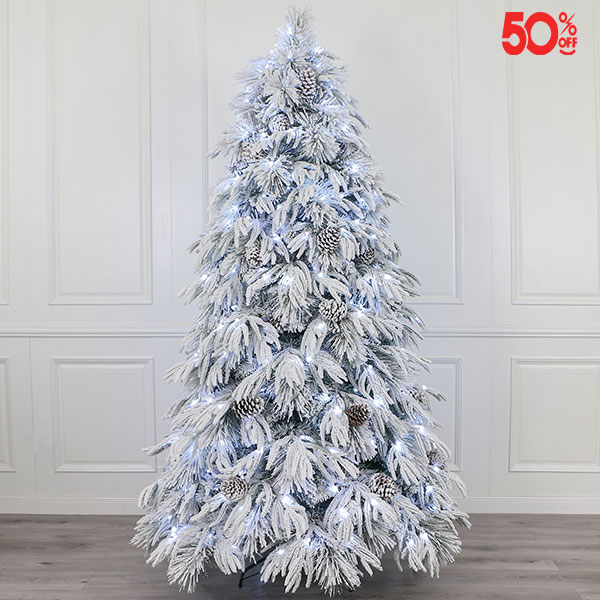 <h4>Snowy tree with cones <br>