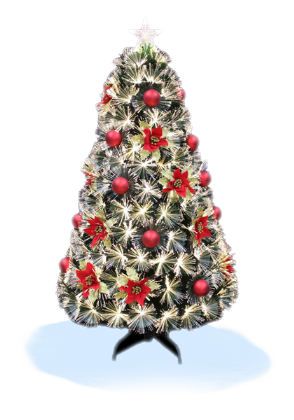 <h3>Optica Fiber Tree with LED<br>Lights+Decorations