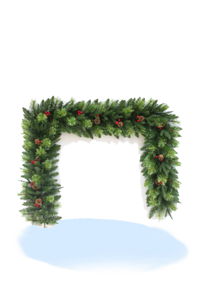 <h3>Decorated Green Wreath<br>above 6.56FT